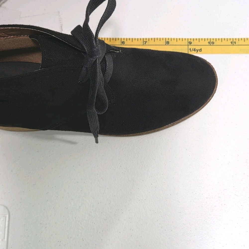 Hey Girl by Corkys Totes Chelsea Black Lace Up Suede Like Booties Shoes Size 8 - Picture 11 of 11